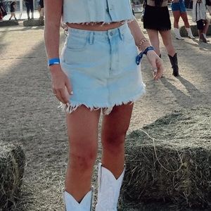 Mumu Statesboro Denim Skort skirt